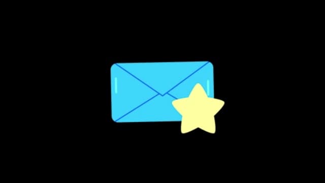 Blue envelope yellow star
