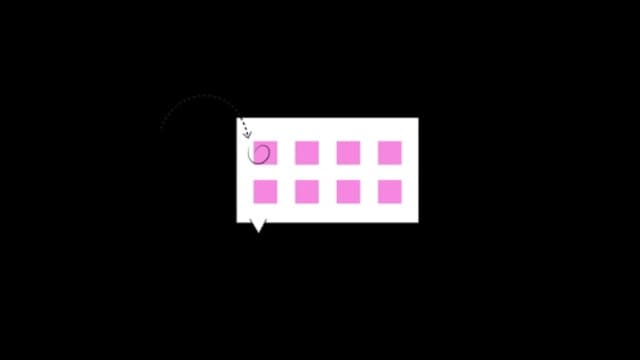 Pink squares white arrow